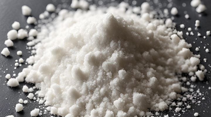 White ascorbic acid powder